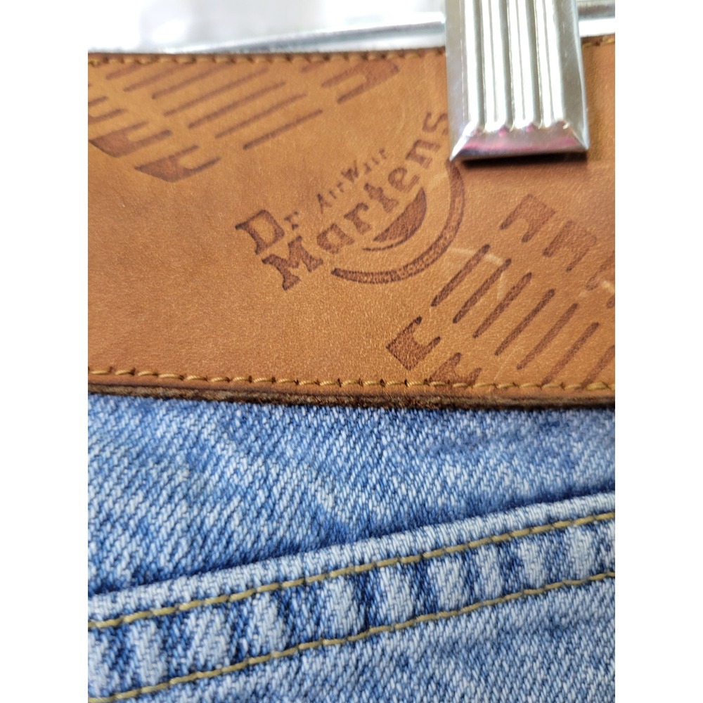 Dr. Martens AirWair Vintage Straight Leg Jeans Light Blue Denim Button Fly 1614 - Picture 8 of 9
